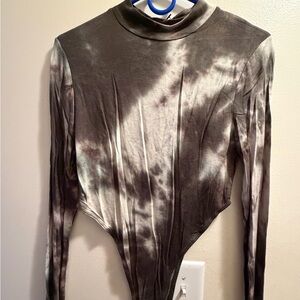 Fashion Nova Monochrome Tie-Dye Bodysuit